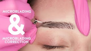 Microblading and Microblading correction procedure TUTORIAL [upl. by Synned]