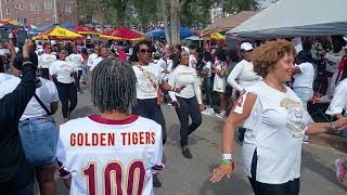 Tuskegee University Marching Crimson Pipers and Alumni Band Entrance [upl. by Skillern]