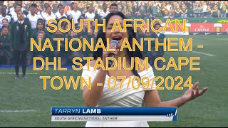 South African Anthem  DHL Stadium Cape Town  Springboks vs All Blacks  07 September 2024 [upl. by Seuqram]