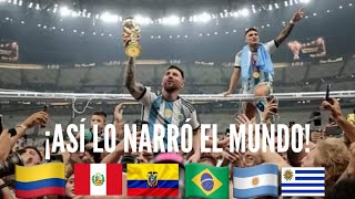 ¡GOL DE MONTIEL EL MUNDO LO NARRÓ ASÍ ¡SOMOS CAMPEONES DEL MUNDO ¡TODOS SOMOS MONTIEL [upl. by Ardnasyl]