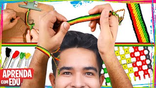 Como Fazer PULSEIRA DO REGGAE MACRAMÊ Pulseira da Amizade FriendShip Bracelet [upl. by Rehnberg]