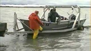 Set Net Salmon Fishing from Skiff  Coffee Point near Egegik Alaska [upl. by Sula951]