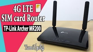 TPLink Archer MR200 4G LTE Router Unboxing amp Review  TAMIL [upl. by Balac]