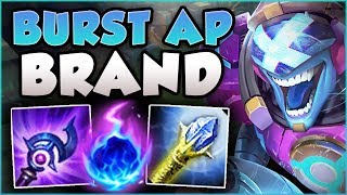 ONE COMBO  ONE KILL BURST AP BRAND 100 DOES TOO MUCH DMG BRAND TOP GAMEPLAY League of Legends [upl. by Ahsieyk]