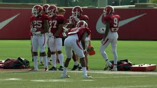 Razorback Football Practice 82118 [upl. by Adneram479]