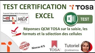 céline mca test qcm certification tosa saisie format et sélection [upl. by Anwadal637]