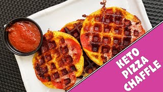 KETO  PIZZA CHAFFLE [upl. by Goles]