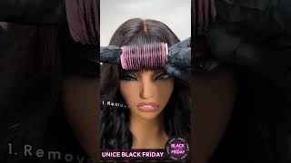 Are you still cutting your own bangs Try a natural wig with air bangs ft UNICE AMAZON [upl. by Viking27]