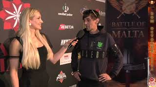 BOM Interviews Patrisha meets Mitja Rudolf slovenian poker player at battle of malta 2024 [upl. by Griffie]