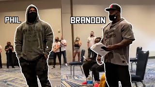 Phil Heath and Brandon Curry Face Eachother at Athletes Meeting 2020 Olympia [upl. by Hgielanna]