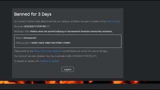 roblox ban unfair 😭😭😭😭😭😭 [upl. by Volkan]