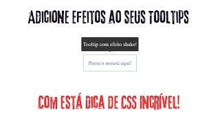 Tooltip shake effect coding javascript [upl. by Adnamra]