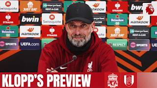 Striker selections rotation options amp Kelleher  Jürgen Klopp  Liverpool vs Fulham [upl. by Denver]