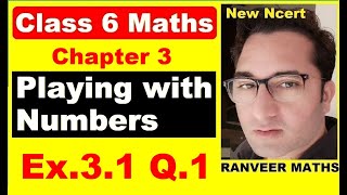 Class 6 Maths  Ex31 Q1 Chapter 3 Playing With Numbers  New Ncert  Ranveer Maths 6 [upl. by Aivalf475]