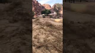 Overstroming rivier in Petra Jordanië 9 november 2018 [upl. by Einrae]