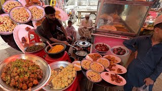 STREET FOOD IN PESHAWAR  PAKISTAN  Traditional Breakfast Siri Paye  Liver Fried Peshawar [upl. by Erastes696]