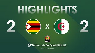 HIGHLIGHTS  Total AFCON Qualifiers 2021  Round 4  Group H Zimbabwe 22 Algeria [upl. by Nwahsyd]