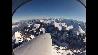 Flying in the Swiss Alps Alpenflug ab LSPG Sarnersee Hasliberg Eiger Jungfraujoch Aletschgletscher [upl. by Yessydo547]