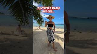 Here’s a cute beach dress that you can make from a sarong sarong diyfashion beachwear [upl. by Atilahs]