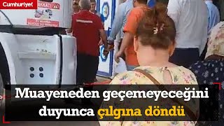 Aracının muayeneden geçemeyeceğini duyunca çılgına döndü Canlı yayın yapacağım [upl. by Neelyak]