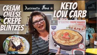 Cranberry Cream Cheese Crepe Blintzes  Keto amp Low Carb [upl. by Ilagam48]