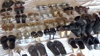 KonMari Method  DECLUTTERING ALL SHOES [upl. by Schuman930]