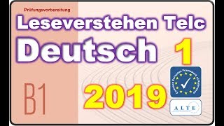 Modelltest 1 B1 Leseverstehen Deutsch [upl. by Schrick]