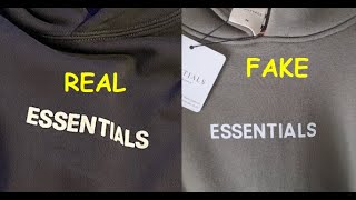 Real vs fake Essentials hoodie shirt How to spot fake Essentials Fear of God shirts and sweaters [upl. by Xavier838]