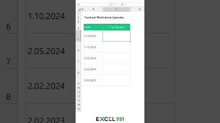 Excel  Bir Tarihin Tam 1 Ay Sonrasını Getiren Formül SERİTARİH Formülü  EXCEL 751 excel751 [upl. by Dorraj]