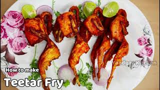 Crispy amp Tasty Teetar Fry  Hyderabadi Style Teetar fry  Grey Francolin fry [upl. by Yddor]