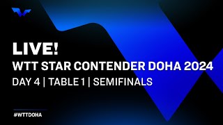 LIVE  T1  Day 4  WTT Star Contender Doha 2024  Semifinals [upl. by Nalyorf106]