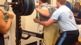 Quenton Nelsons sweet 500 lb squat [upl. by Hamrnand]