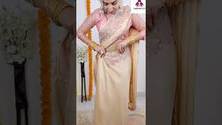 Wedding special saree draping style day 35 shorts sareetying glambeautyys [upl. by Azil]