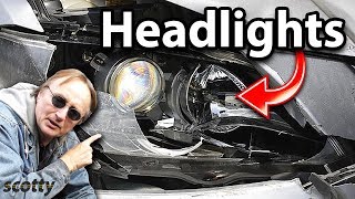 How to Replace Broken Headlight Assembly in Your Car [upl. by Ahsirtap]