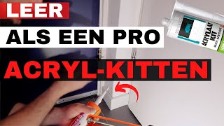 Leer hoe je heel makkelijk professioneel Acrylaatkit mooi kunt afkitten [upl. by Liamaj317]