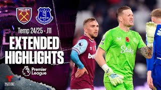 West Ham vs Everton  Highlights Premier League  Jornada 11  Telemundo Deportes [upl. by Weiman]