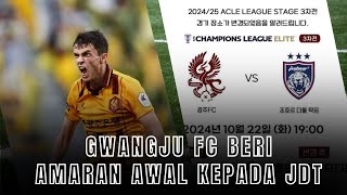 Gwangju FC Beri Amaran Awal Kepada JDT [upl. by Marchall]