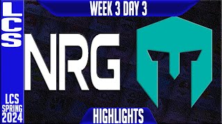 NRG vs IMT Highlights  LCS Spring 2024 Week 3 Day 3  NRG Esports vs Immortals [upl. by Aliahkim]