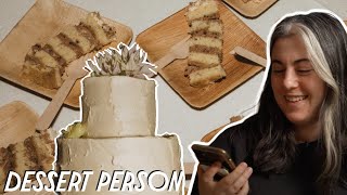 How I Made Vinnys Wedding Cake Behind The Scenes  Claire Saffitz [upl. by Peony155]