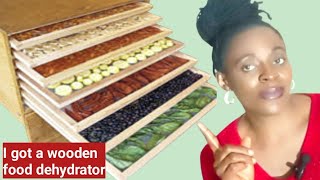 Food dehydrator review Wooden food dehydrator Made in Nigeria dehydrator [upl. by Analat]