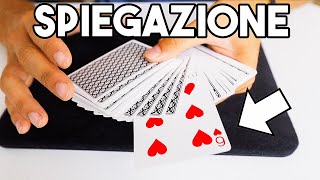 UNA MAGIA VELOCE E DIMPATTO  Spiegazione gioco di magia con le carte  Tutorial [upl. by Vershen]