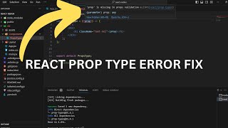 prop is missing in props validation  React PropType Error [upl. by Ilaw175]