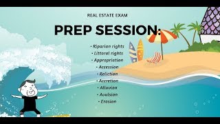 California Real Estate Exam Prep Session Video Water Rights and Land [upl. by Payne223]