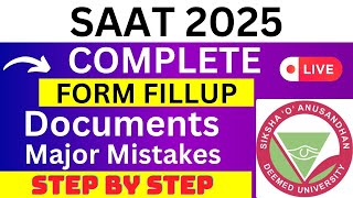 SAAT 2025 Application Form  SAAT Registration 2025 How To Fill SAAT 2025 Application Form [upl. by Moshell]