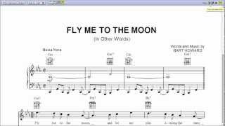 Frank Sinatras Fly Me To the Moon  Piano Sheet Music Teaser [upl. by Eked]