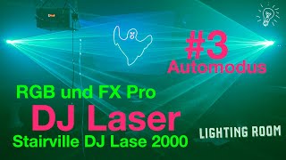 Effekt RGB LASER  Automodus  Stairville DJ Lase RGB Pro Advanced 2000 [upl. by Einnim]