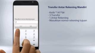 tutorial  mandiri sms  transfer antar rekening mandiri  2014 [upl. by Joshia]