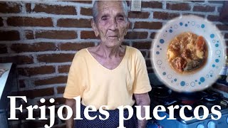 Receta de frijoles puercos estilo Guerrero  Cocinando con Ninfa [upl. by Gaudette]