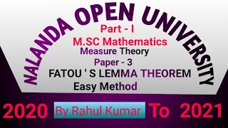 🌺🎶MSC FATOUS LEMMA THEOREM 16 MARKS🌺🎶 [upl. by Rendrag]