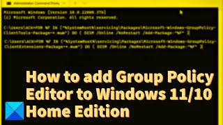 Enable Group Policy Editor Gpeditmsc in Windows 10 amp 11 Home Edition [upl. by Birmingham]